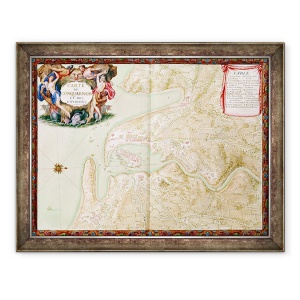 Tablou inramat - Sebastien Le Prestre de Vauban - Dna 988 volumul 3 fol.31 Harta Concarneau, din Atlas Louis al XIV-lea, 70 x 90 cm
