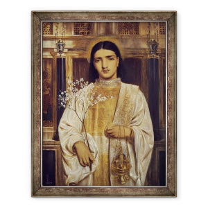Tablou inramat - Simeon Solomon - Un sfant al Bisericii de Est numit anterior un acolit grec, 60 x 80 cm