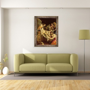 Tablou inramat - Simon Vouet - inmormantarea, 70 x 90 cm - Img 2