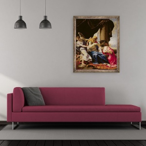 Tablou inramat - Simon Vouet - Moartea lui Dido, 70 x 85 cm - Img 2