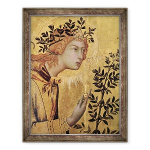 Tablou inramat - Simone Martini - Buna Vestire cu Sfanta Margareta si Sfantul Asano, detaliu al Arhanghelului Gavril, 60 x 80 cm