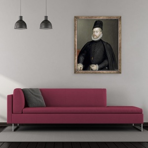 Tablou inramat - Sofonisba Anguissola - Filip al II-lea, 50 x 60 cm - Img 2