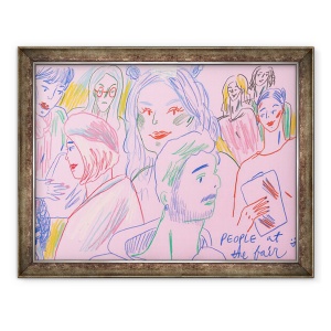 Tablou inramat - Sol Jeong - Oamenii de la Targ II, 70 x 90 cm