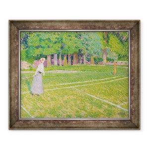 Tablou inramat - Spencer Frederick Gore - Tenis la Hertingfordbury, 70 x 85 cm