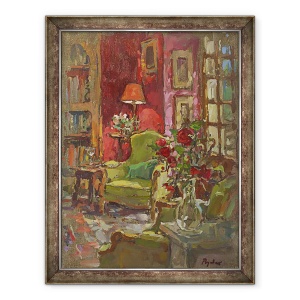Tablou inramat - Susan Ryder - Perete Rosu, 70 x 90 cm