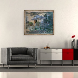 Tablou inramat - Susan Ryder - Umbrela de soare si Rose, 50 x 60 cm - Img 2