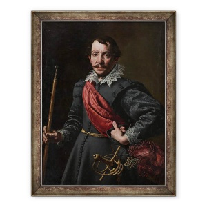 Tablou inramat - Tanzio da Varallo - Portretul unui barbat, 70 x 90 cm