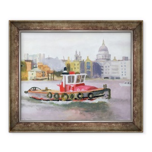 Tablou inramat - Terry Scales - Red Tug trece St. Pauls, 50 x 60 cm