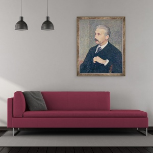 Tablou inramat - Theo van Rysselberghe - Portret De Auguste Descamps, 70 x 85 cm - Img 2