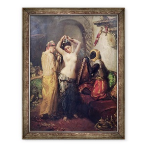 Tablou inramat - Theodore Chasseriau - Toaleta in Seraglio, 70 x 90 cm