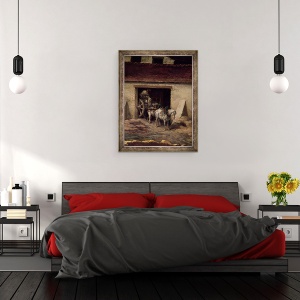 Tablou inramat - Theodore Gericault - Cuptorul la lucrarile de ipsos ulei pe panza, 60 x 80 cm - Img 3