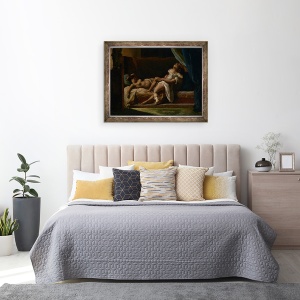 Tablou inramat - Theodore Gericault - Trei indragostiti, 70 x 90 cm - Img 3