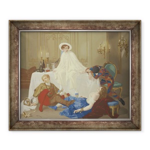 Tablou inramat - Thomas Couture - Cina dupa balul mascat, 70 x 85 cm