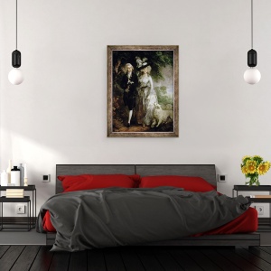 Tablou inramat - Thomas Gainsborough - Domnul si doamna William Hallett Walk de dimineata, 60 x 80 cm - Img 3