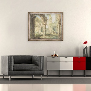 Tablou inramat - Thomas Girtin - Insula Sfanta Cuthbert, 50 x 60 cm - Img 2