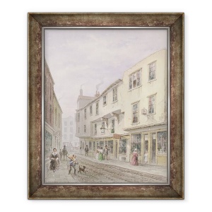 Tablou inramat - Thomas Hosmer Shepherd - Casa veche la intrarea in piele Lane, 50 x 60 cm