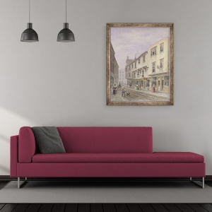 Tablou inramat - Thomas Hosmer Shepherd - Casa veche la intrarea in piele Lane, 50 x 60 cm - Img 2