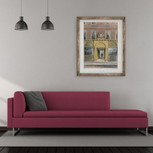 Tablou inramat - Thomas Hosmer Shepherd - Intrarea in Sala tesatorilor, 50 x 60 cm - Img 2