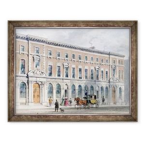 Tablou inramat - Thomas Hosmer Shepherd - Noua cladire a comerciantului Taylors si Hall, 60 x 80 cm