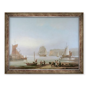 Tablou inramat - Thomas Luny - Expediere intr-un estuar, 70 x 90 cm