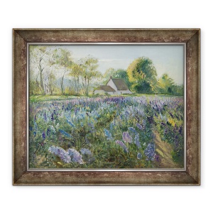 Tablou inramat - Timothy Easton - Delphiniums octombrie, 50 x 60 cm