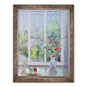 Tablou inramat - Timothy Easton - Flori Luminate Lunii, 60 x 80 cm