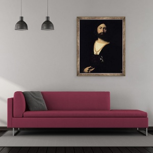 Tablou inramat - Titian - Cavaler al Ordinului Maltei, 50 x 60 cm - Img 2