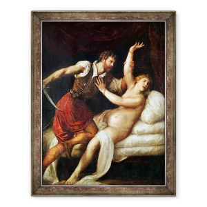 Tablou inramat - Titian - Violul Lucretiei, 60 x 80 cm