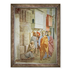 Tablou inramat - Tommaso Masaccio - Sfantul Petru vindecare cu umbra lui, 60 x 80 cm