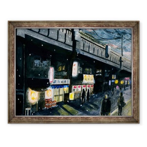 Tablou inramat - Tomoko FURUYA - Bar la pasajul subteran, 60 x 80 cm