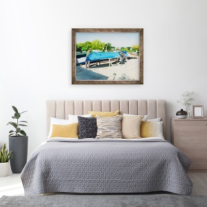 Tablou inramat - Tony Fandino - Barbati care lucreaza pe barca in Richmond, 60 x 80 cm - Img 3