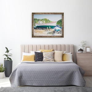 Tablou inramat - Tony Fandino - Barci la Skiathos VIII, 70 x 90 cm - Img 3