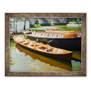Tablou inramat - Tony Fandino - Barci pe Tamisa XIV, 60 x 80 cm