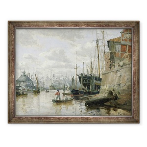 Tablou inramat - Valentin Ruths - Cabana din Hamburg Harbour, 60 x 80 cm