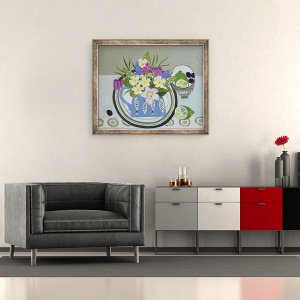 Tablou inramat - Vanessa Bowman - Flori de primavara in Ulcior de peste, 70 x 85 cm - Img 2