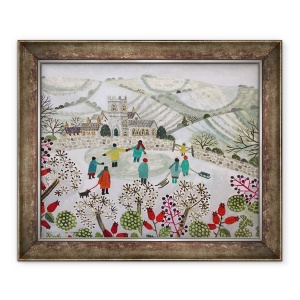Tablou inramat - Vanessa Bowman - Patinatori si Sledgers, 50 x 60 cm