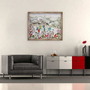 Tablou inramat - Vanessa Bowman - Patinatori si Sledgers, 50 x 60 cm - Img 2