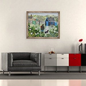 Tablou inramat - Vanessa Bowman - Plimbare caine ianuarie, 50 x 60 cm - Img 2