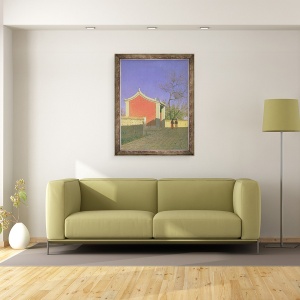 Tablou inramat - Vasili Vasilievich Vereshchagin - Casa de intalnire a Solones, Ak-Kent, 70 x 90 cm - Img 2
