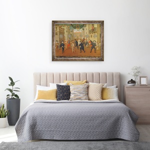 Tablou inramat - Verio - Comedianti italieni si francezi joaca in farse, 60 x 80 cm - Img 3