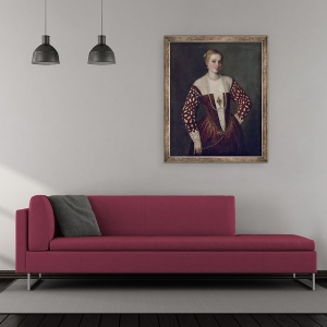 Tablou inramat - Veronese - Portret De O Femeie, 50 x 60 cm - Img 2