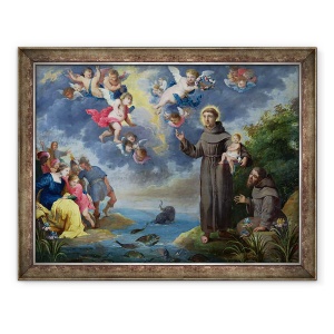 Tablou inramat - Victor Wolfvoet - Sfantul Anton de Padova Predicand Pestelui, 60 x 80 cm