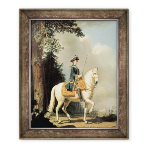 Tablou inramat - Vigilius Erichsen - Portretul Ecvestru al Ecaterina II 1729-96 cel Mare al Rusiei, 70 x 85 cm