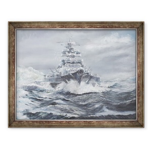 Tablou inramat - Vincent Alexander Booth - Bismarck in largul coastei Groenlandei 23 mai 1941, 2007, 70 x 90 cm