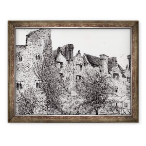 Tablou inramat - Vincent Alexander Booth - Castelul ruina Hay pe Wye, 2007, 70 x 90 cm