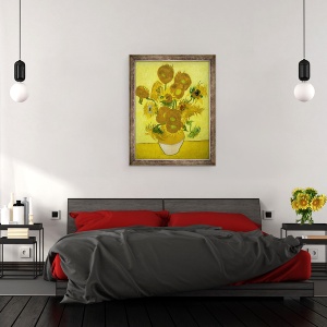 Tablou inramat - Vincent van Gogh - Floarea-soarelui I, 70 x 90 cm - Img 3