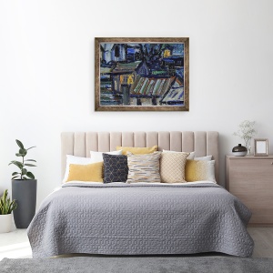 Tablou inramat - Vincent van Gogh - Noaptea instelata, 70 x 90 cm - Img 3