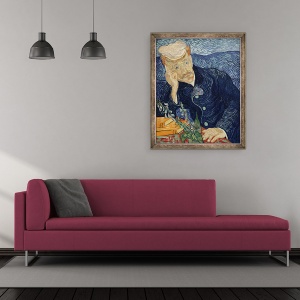 Tablou inramat - Vincent van Gogh - Portret De Dr Paul Gachet, 50 x 60 cm - Img 2