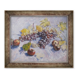 Tablou inramat - Vincent van Gogh - Struguri, lamai, pere si mere, 50 x 60 cm