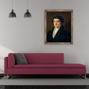 Tablou inramat - Vincenzo Camuccini - Portret De Gioacchino Rossini 1830, 50 x 60 cm - Img 2